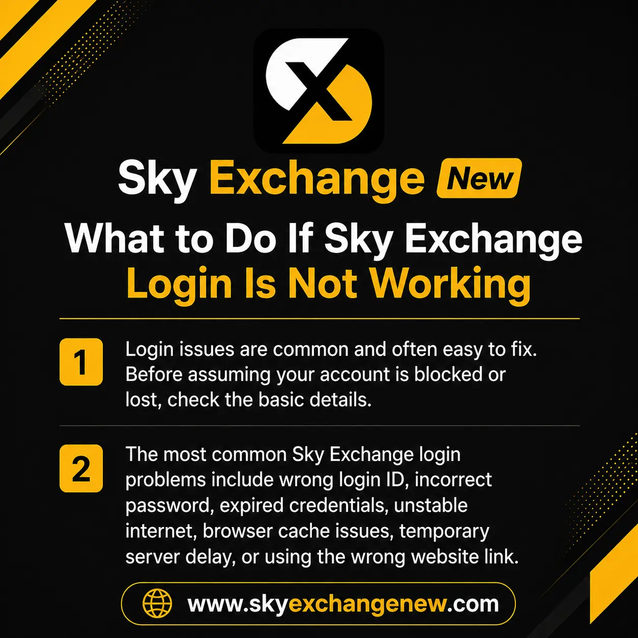 What to Do If Sky Exchange Login Is Not Working