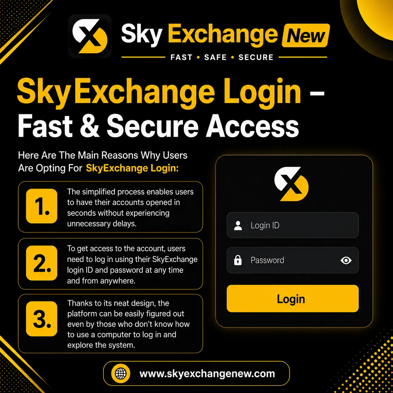 SkyExchange Login Fast Secure Access